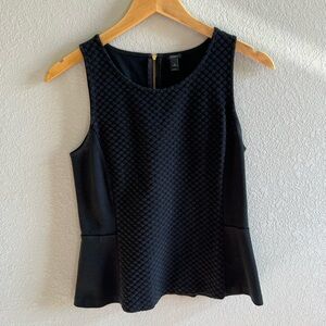 J. CREW Black Peplum Top